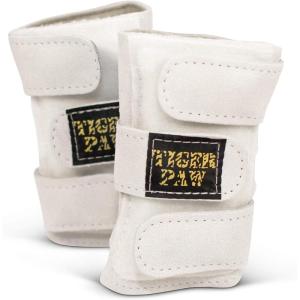 Tiger Paw Authentic Gymnastics Wrist Supports (Sold in Pairs) – Original Competition-Grade Gymnastics Wrist Guards, Wrist Support Braces, Adjustable, Made in USA Hand Wraps(White)