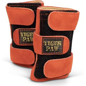 Tiger Paw Authentic Gymnastics Wrist Supports (Sold in Pairs) – Original Competition-Grade Gymnastics Wrist Guards, Wrist Support Braces, Adjustable, Made in USA Hand Wraps(Red)