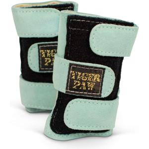 Tiger Paw Authentic Gymnastics Wrist Supports (Sold in Pairs) – Original Competition-Grade Gymnastics Wrist Guards, Wrist Support Braces, Adjustable, Made in USA Hand Wraps(Aqua)