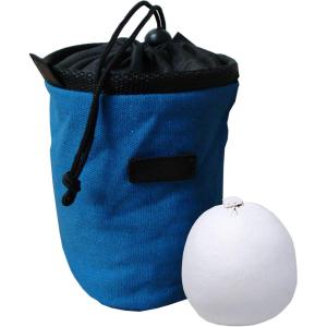 Z ATHLETIC Chalk & Bag Combo for Gymnastics, Climbing, and Weight Lifting (2oz, Multiple Colors)(Blue)