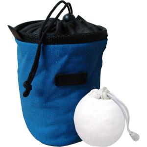 Z ATHLETIC Chalk & Bag Combo for Gymnastics, Climbing, and Weight Lifting (Refillable, Multiple Colors)(Blue)